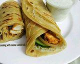 A picture of step 7 of Chicken tikka roll paratha.
