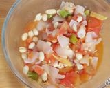 A picture of step 8 of Soya Chunks Capsicum & Onion Curry soyabeena badi ki sabji.