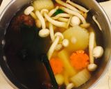 Hình bước làm 2 của món Canh nấm hạt sen rau củ chay !