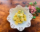 A picture of step 3 of Wasabi Mayo Avocado and Potato Salad.
