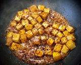 Foto del paso 6 de la receta: Poke de langostinos, tofu, guisantes y melocotón