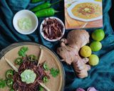 A picture of step 8 of Mutton haleem.