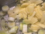 Crema de puerro y calabacín