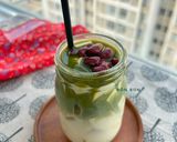 Hình bước làm 3 của món Matcha Tàu Hũ Đậu Đỏ 🫘