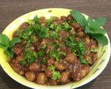 A picture of step 5 of Crunchy chana chilli.