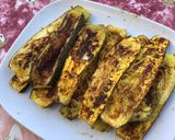 Une image de l'étape 8 de Courgettes vertes et blanches marinées tomates moutarde romarin grillées (recette plancha).