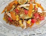 Foto del paso 6 de la receta: Ensalada de lentejas con pollo y verduras