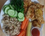 รูปขั้นตอนการทำที่ 3 ของ ไก่ขมิ้นชุบเกล็ดขนมปังทอด airfryer