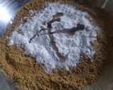 A picture of step 6 of Kharpudi Puri or Pudi stuffed with sweet fragrant besan.