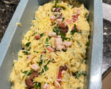 Foto del paso 4 de la receta: Budín salado con gustos (panceta- queso- aceitunas)