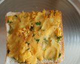 A picture of step 3 of Bread masala toast.