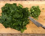 A picture of step 1 of Hot buttered greens.