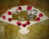 A picture of step 3 of Bhang badam burfi (almond burfi).