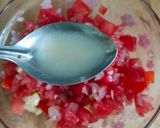 A picture of step 3 of Watermelon salsa.