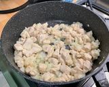 A picture of step 12 of Chicken Curry with Chickpeas, Eggplant, and Spinach.
