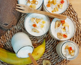 Foto del paso 2 de la receta: Yogurt casero de plátano 🍌 y coco 🥥 (Panificadora Lidl)