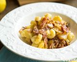Фото кроку 43 до Макароны с беконом, грушей и сыром.