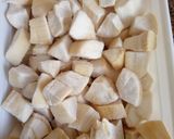 A picture of step 1 of Creamy cassava #weekly jokini challenge#4week challange#author.