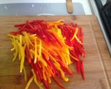 A picture of step 1 of Rabbit with Mini Peppers and Piedmontese Salsa Verde.