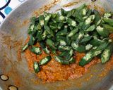 A picture of step 8 of Bhindi Masala.