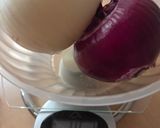 Foto del paso 1 de la receta: Cebollas fermentadas 🧅Fermento de cebolla amarilla y cebolla morada 💛💜Probióticos 🦠🦠🦠🦠🦠🦠