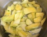 A picture of step 1 of Aam Panna or raw mango juice.