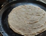 A picture of step 4 of Jowar Bhakri and pithla.