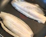 Lemon sole, capers, prawns and mangetout recipe step 2 photo