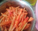 A picture of step 2 of Tandori fries Valentine day fries 😂❤️.