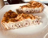Sonkás-sajtos palacsintatorta recept fázis 8 fotója