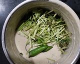 A picture of step 1 of Potato-Beet Salad in Cucumber-tofu dressing.