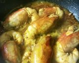 A picture of step 3 of Chingri Macher Malai Curry and doodh pulao.
