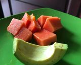 Foto langkah ke 1 dari resep Mpasi 6month pepaya, alpukat with chia seed.