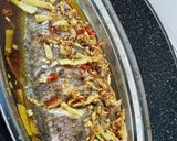 Gambar langkah 6 resipi Ikan Bayan Kukus Halia Kicap.