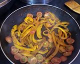 A picture of step 5 of Eggy bread with sweet pepper and tomato.