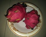 Foto langkah ke 1 dari resep Puding buah naga vla Susan (susu santan).