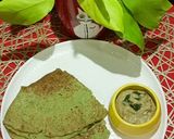 A picture of step 3 of Green Moong Dosa.
