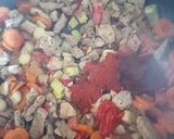 Húsos babragu lángossal recept fázis 3 fotója