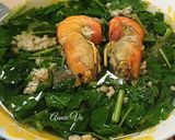 Hình bước làm 3 của món Canh rau đay nấu tôm thịt