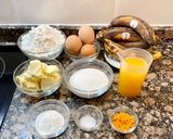 Foto del paso 1 de la receta: Pastel de mantequilla, naranja y plátano, con cobertura crujiente