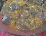 A picture of step 1 of Dhaba kaleji fry.