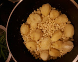 A picture of step 2 of Mukimo served with cabbage.