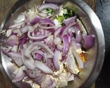 A picture of step 2 of Onion pakoda.