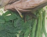 Foto langkah ke 3 dari resep Tumis Jantung Pisang Daun Singkong Buncis.