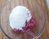 A picture of step 5 of Beetroot Coconut Laddu.