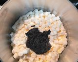 A picture of step 2 of Black sesame paste rice krispies.