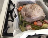 A picture of step 1 of Fresh Pork Collar with Rosemary Oil and Leek Cream.