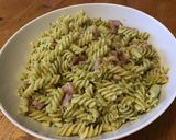Une image de l'étape 7 de Fusillis aux lardons et pesto maison à l ail des ours,parmesan,basilic et pignons.