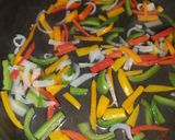A picture of step 4 of Sausage & Peppers Sandwich!!.