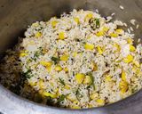 A picture of step 3 of Sweetcorn pulao.
